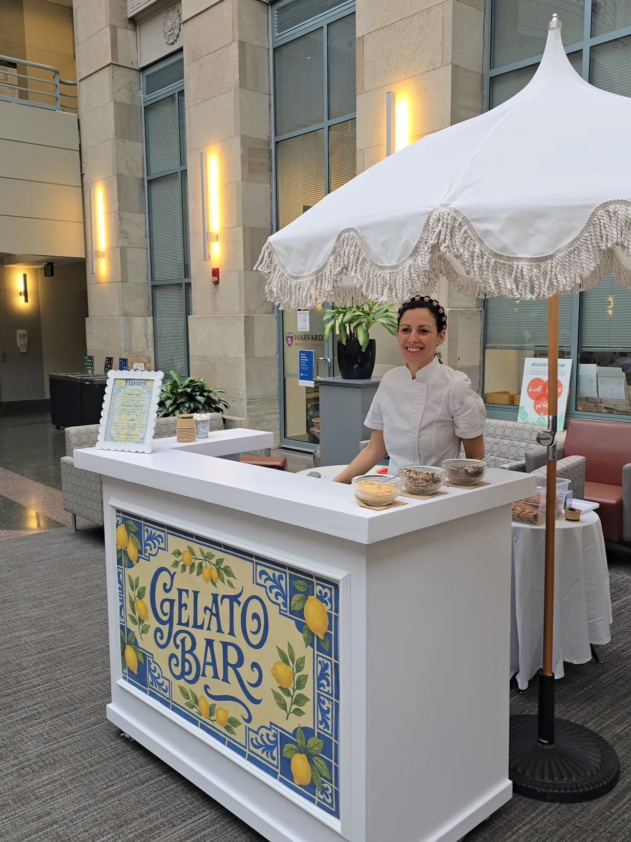 Delini gelato bar at harvart medical school