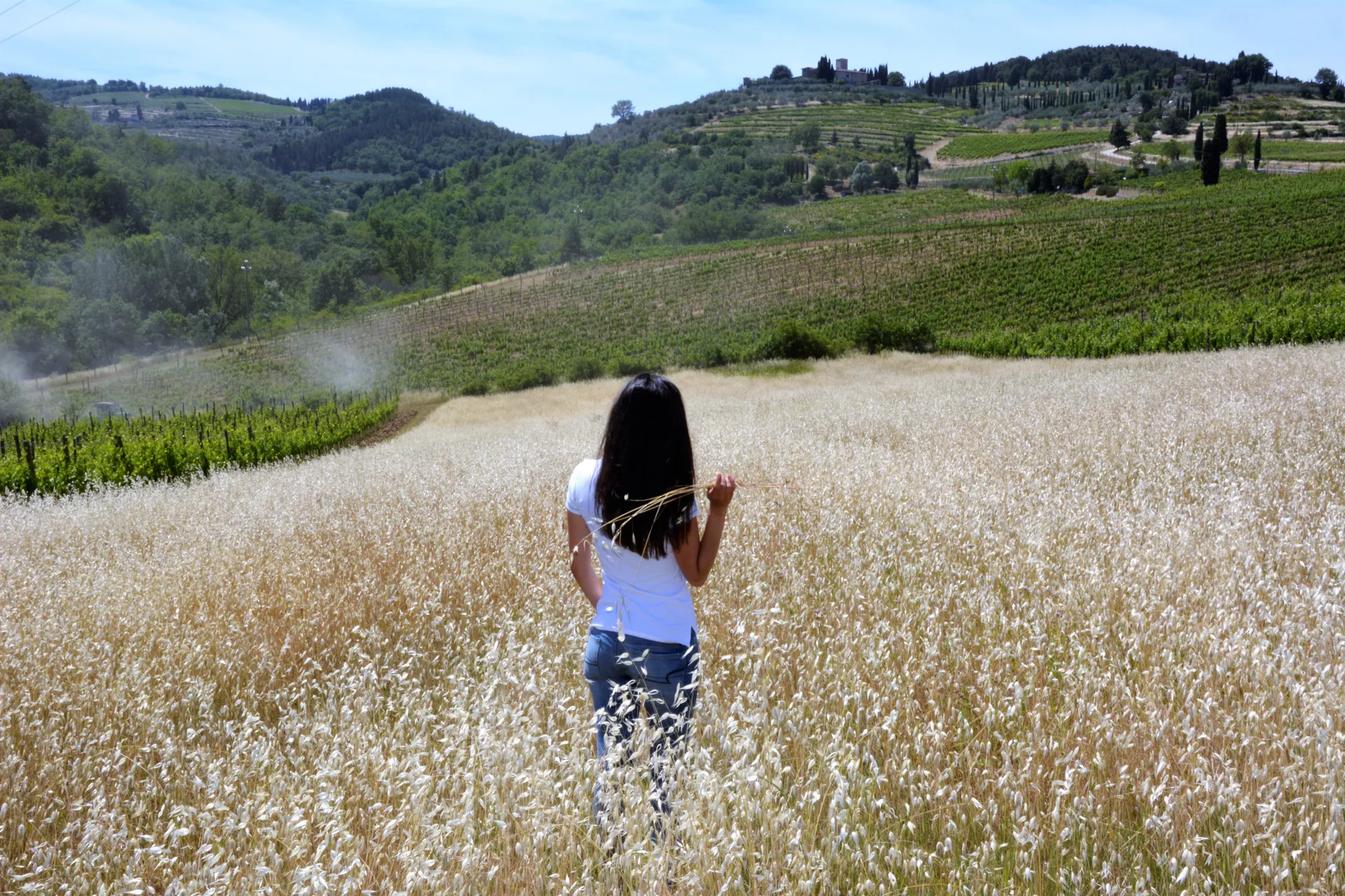Viki Petkova in the Bulgarian countryside
