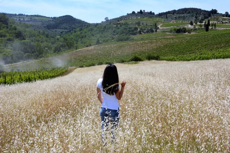 Viki Petkova in the Bulgarian countryside